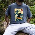 Pug Japanese Kanagawa Wave Surfing Japan Mom Dad Kids Men's Comfort Colors T-Shirt Denim