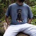 Russian Terrier Dog Graduation Cap Graduate Owner Grad Men's Comfort Colors T-Shirt Denim