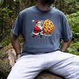Santa Holding Cookie Xmas Baker Introvert Christmas Men's Comfort Colors T-Shirt Denim