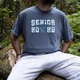 Senior 26 Graduation Class Of 2026 Bow Blue Toile Floral Men's Comfort Colors T-Shirt Denim