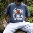 Senior Mom Class Of 2024 Football Proud Mom Graduation Men's Comfort Colors T-Shirt Denim