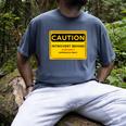 A Simple Yellow Warning Sign For Introvert Men's Comfort Colors T-Shirt Denim A Simple Yellow Warning Sign For Introvert Men's Comfort Colors T-Shirt Denim
