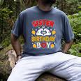 Sister Of The Birthday Boy Family Matching Dad Mom Men's Comfort Colors T-Shirt Denim