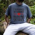 I Survived My Husband's Nursing Degree School Graduation Men's Comfort Colors T-Shirt Denim