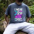 Teal & Purple In Memory Of My Mom Suicide Prevention Men's Comfort Colors T-Shirt Denim
