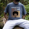 Unapologetically MSW-Ish Student Graduation Afro Men's Comfort Colors T-Shirt Denim