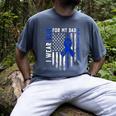 I Wear Blue For My Dad Colon Cancer Awareness Blue USA Flag Men's Comfort Colors T-Shirt Denim