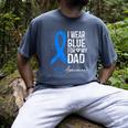 I Wear Blue For My Dad Shirt ALS Awareness Tshirt Men's Comfort Colors T-Shirt Denim