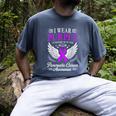 I Wear Purple In Memory Of My Dad Pancreatic Cancer Men's Comfort Colors T-Shirt Denim