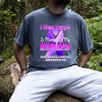 I Wear Purple In Memory Of My Husband Pancreatic Cancer Premium Tri-Blend Men's Comfort Colors T-Shirt Denim I Wear Purple In Memory Of My Husband Pancreatic Cancer Premium Tri-Blend Men's Comfort Colors T-Shirt Denim