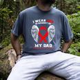 I Wear Red In Memory Of My Dad Heart Disease Awareness Month Men's Comfort Colors T-Shirt Denim