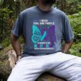 I Wear Teal And Purple In Memory Of My Nephew Men's Comfort Colors T-Shirt Denim