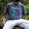 I Wear Teal Purple In Memory Of My Son Suicide Awareness Premium Tri-Blend Men's Comfort Colors T-Shirt Denim