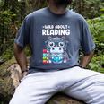 Wild About Reading Book Lover Hippo Men's Comfort Colors T-Shirt Denim