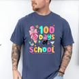 100th Day Of School Teacher Books 100 Days Of School Women Men's Comfort Colors T-Shirt Blue Jean