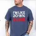 2018 Percent Done Senior Graduation Shirt Men's Comfort Colors T-Shirt Blue Jean