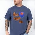 44 Biggest Fan Of Basketball Player Number 44 Dad Mom Men's Comfort Colors T-Shirt Blue Jean