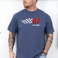 67 Pit Crew Six Seven Racing Birthday Race Car For Dad Mom Men's Comfort Colors T-Shirt Blue Jean