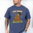 6th Grade Graduation Sloth Nailed It Class Of 2025 Men's Comfort Colors T-Shirt Blue Jean