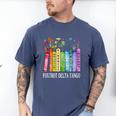 8647 Foxtrots Tangos Deltas Book Flower Resist Book Lovers Men's Comfort Colors T-Shirt Blue Jean
