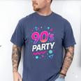 90's Party 90s Nostalgia Retro Rave Dance Music Men's Comfort Colors T-Shirt Blue Jean