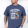 Abibliophobia Dog Book Lover Library Men's Comfort Colors T-Shirt Blue Jean