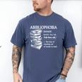 Abibliophobia Reading Bookworm Men's Comfort Colors T-Shirt Blue Jean