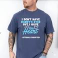 Adoption Announcement Day Dad Heart Small Men's Comfort Colors T-Shirt Blue Jean