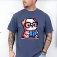Adorable Book Lover Bulldog With Reading Glasses Cute Raglan Baseball Tee Men's Comfort Colors T-Shirt Blue Jean Adorable Book Lover Bulldog With Reading Glasses Cute Raglan Baseball Tee Men's Comfort Colors T-Shirt Blue Jean