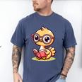 Adorable Book Lover Ostrich With Reading Glasses Cute Men's Comfort Colors T-Shirt Blue Jean Adorable Book Lover Ostrich With Reading Glasses Cute Men's Comfort Colors T-Shirt Blue Jean