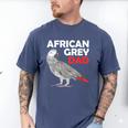 African Grey Parrot Dad Congo Bird Father Men's Comfort Colors T-Shirt Blue Jean
