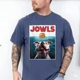 American Bulldog Jowls Burger Bully Dog Mom Dog Dad Men's Comfort Colors T-Shirt Blue Jean