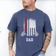 American Flag Go Kart Racing Race Dad Flag Men's Comfort Colors T-Shirt Blue Jean