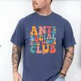 Anti Social Dog Moms Club Introvert Dog Mom Retro Men Women Men's Comfort Colors T-Shirt Blue Jean