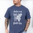 Antisocial Butterfly Introvert Anti Party People Men's Comfort Colors T-Shirt Blue Jean