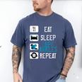 Athletic Trainer Eat Sleep Tape Ankles Graduation Men's Comfort Colors T-Shirt Blue Jean
