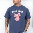 Axolovert Axolotl Humor Salamander Introvert Men's Comfort Colors T-Shirt Blue Jean