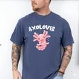 Axolovert Axolotl Humor Salamander Introvert Men's Comfort Colors T-Shirt Blue Jean