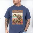 Ball Python Snake Introvert Ball Python Men's Comfort Colors T-Shirt Blue Jean