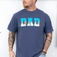 Baseball Dad Ice Cream Drip Happy Fathers Day Men's Comfort Colors T-Shirt Blue Jean