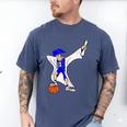 Basketball Dabbing Shirt Senior Graduation Him Her Men's Comfort Colors T-Shirt Blue Jean