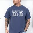 Basketball Dad TShirt Fathers Day For Daddy Papa Father Men's Comfort Colors T-Shirt Blue Jean