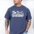 Bbq Dad Retro Grill Father Father's Day Men's Comfort Colors T-Shirt Blue Jean