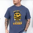 Bees They Call Me The Spelling Bee Champ Graduation Men's Comfort Colors T-Shirt Blue Jean