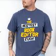 Best Book Editor Job Occupation Premium Tri-Blend Men's Comfort Colors T-Shirt Blue Jean