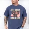 Best Boxer Dad Ever USA Flag American Dog Animal Lover Men's Comfort Colors T-Shirt Blue Jean