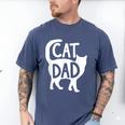 Best Cat Dad Fathers Day Men Kitty Daddy Papa Christmas Meow Men's Comfort Colors T-Shirt Blue Jean