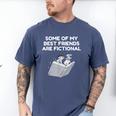 Some Of My Best Friends Are Fictional Book Lover Nerd Men's Comfort Colors T-Shirt Blue Jean