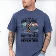 Only The Best Still Go Skiing In Their Seventies Men Dad Men's Comfort Colors T-Shirt Blue Jean