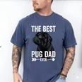 Best Pug Dad Ever Fathers Day Cute Daddy Dad Pug Men's Comfort Colors T-Shirt Blue Jean